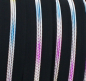 Preview: Endlosreißverschluss metallisiert schwarz/ regenbogenfarben (1m)